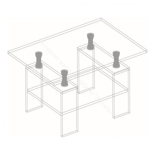 Журнальный стол "Велес-2" Айрон Рок