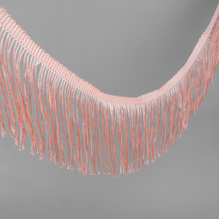 Тесьма декоративная «Бахрома», 10 см, 5 ± 0,5 м, цвет нежно-персиковый