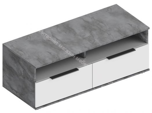 Тумба ТВ "Моника" 1200  Белый Лофт/Айрон Рок