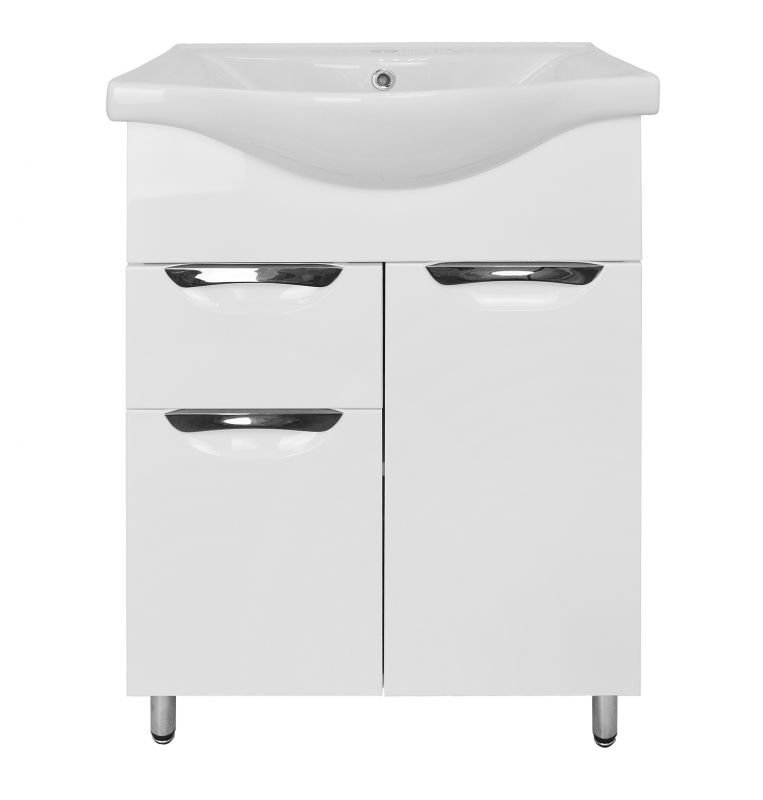 Тумба с умывальником Стиль- 60/1 600х450х840 с раковиной Basic 60 (CS00070392)