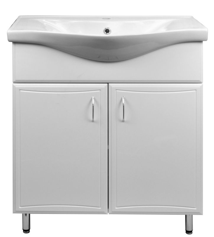 Тумба с умывальником Коралл-75 (750х860х460) с раковиной Basic 75 (CS00070577)