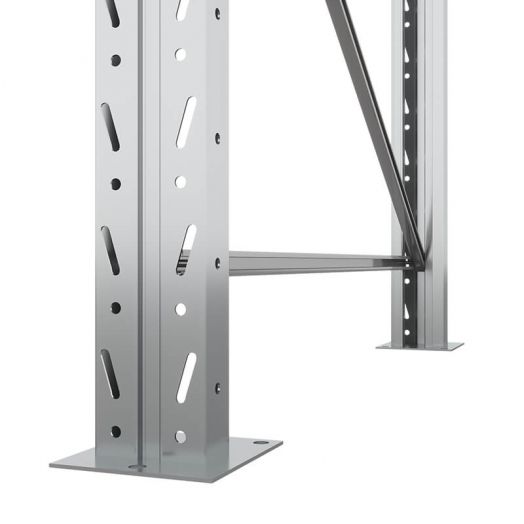 Секция приставная стеллажа металлического паллетного  1 ярус