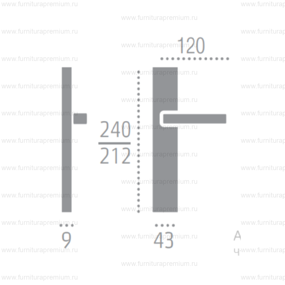 Ручка на планке Extreza Dia 118  PL13 Cyl