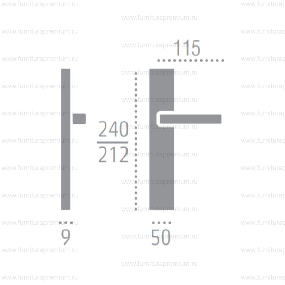 Ручка на планке Extreza Hi-Tech Enzo 117 CYL PL13