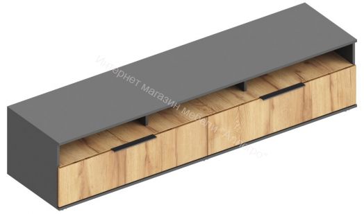 Тумба ТВ "Моника" 2000  Дуб золотистый/Тёмно серый