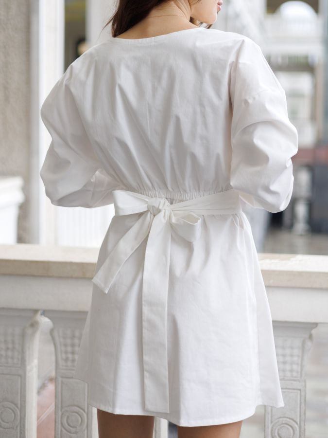 Платье Cloud из хлопка белое