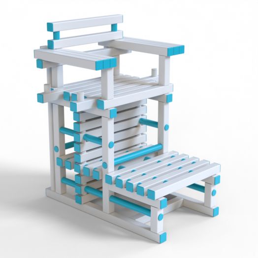 Судейский / тренерский стул пластиковый в бассейн 700х1000х1200 мм