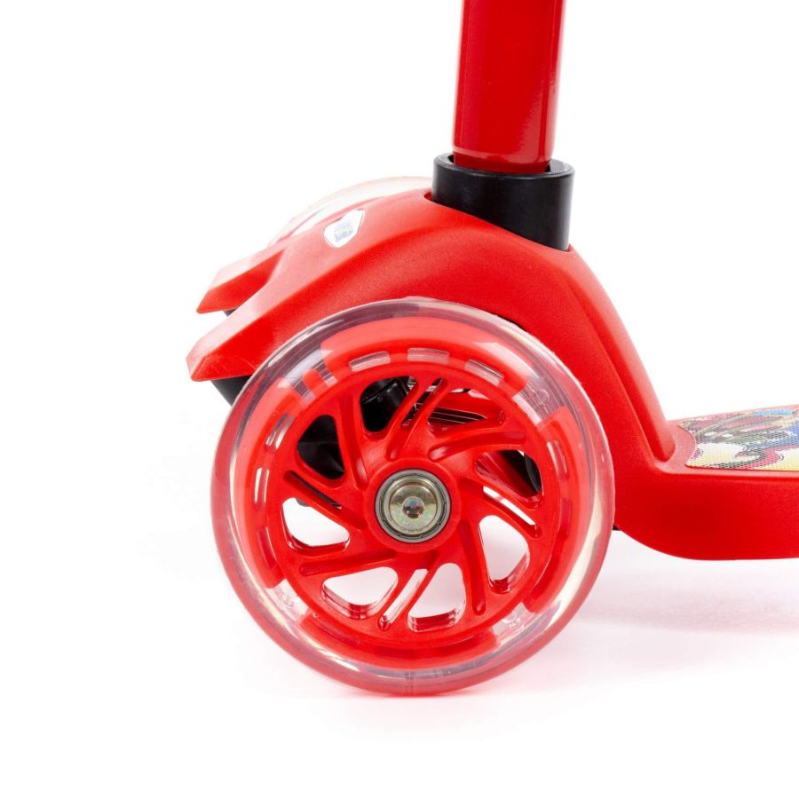 0072 Детский самокат (с наклейкой V1) (красный) (в коробке)