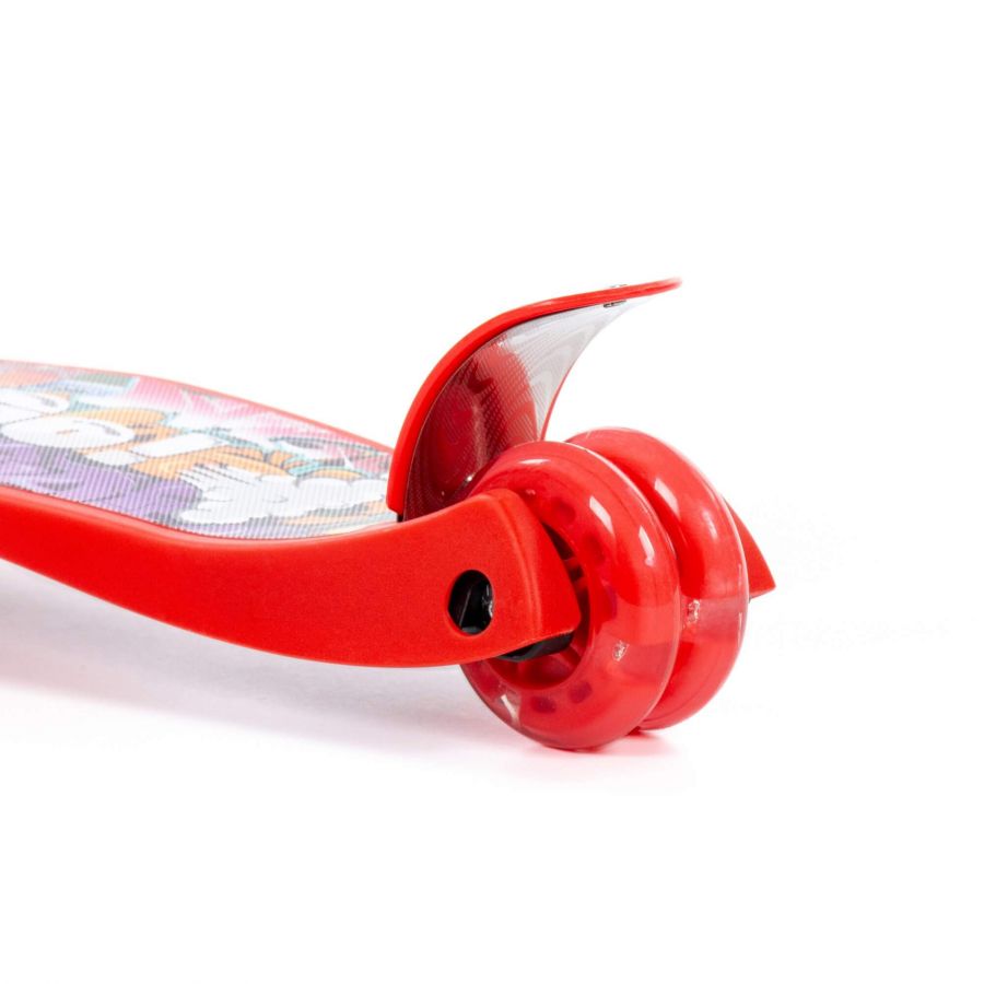 # 0072 Детский самокат (с наклейкой V1) (красно-чёрный) (в коробке)