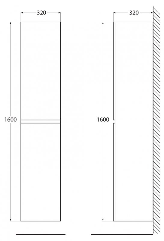 Шкаф подвесной BelBagno ALBANO-1600-2A-SC-P схема 14