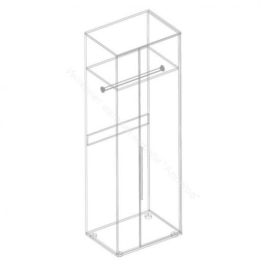 Шкаф 2-ств для одежды "Моника" Белый Лофт/Айрон Рок