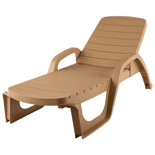 Y051 Шезлонг Прованс (1900х700х320мм) Бежевый (оптом от 20 шт.)