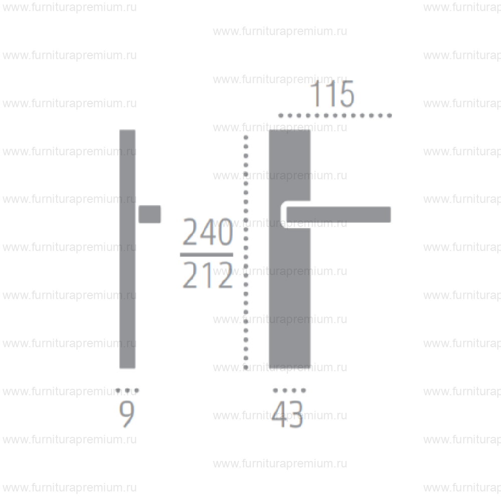 Ручка на планке Extreza Hi-Tech Jemma 116 CYL PL13