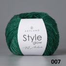 фото Пряжа  Style glow Artland цвет 007 зеленый