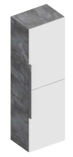 Пенал 2-ств "Моника" Белый Лофт/Айрон Рок