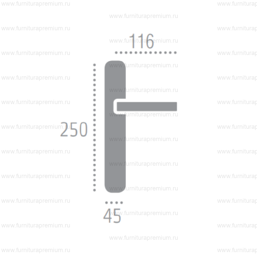 Ручка на планке Extreza Mirel-Rose PASS PL01