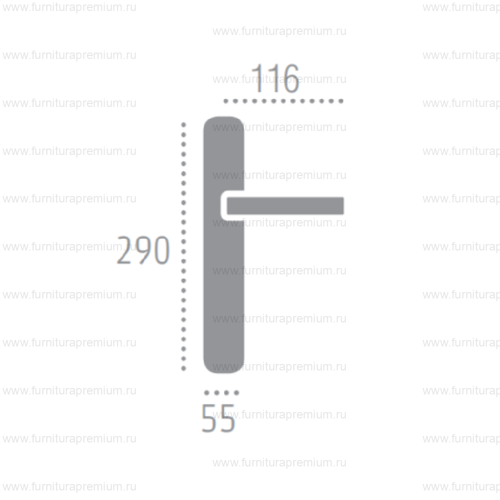 Ручка на планке Extreza Mirel-Rose WC PL02