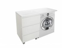 Напольная тумба с раковиной Эстет Dallas Luxe 130 ФР-00002270 схема 2