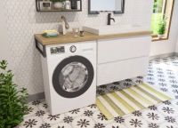 Подвесная тумба под умывальник Malibu Luxe 1550х500 ФР-00007113 схема 2