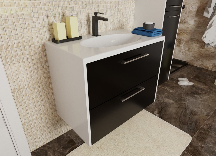 Подвесная тумба с раковиной Эстет Vegas 60 ФР-00003492 ФОТО