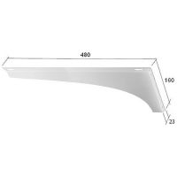 Боковой левый кронштейн для раковины Даллас № 1 ФР-00001851 схема 2