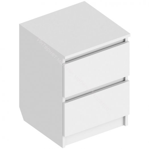 Тумба прикроватная с 2 ящиками "Бьянко" Белый лофт