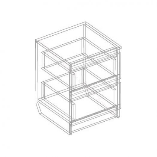 Тумба прикроватная с 2 ящиками "Бьянко" Белый лофт