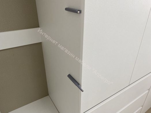 Шкаф 4-ств. с 3 ящиками "Бьянко" Белый лофт