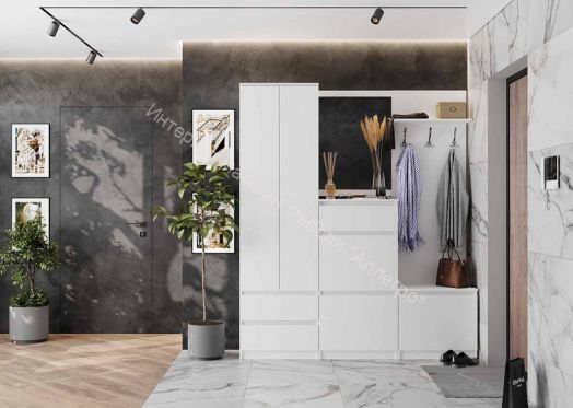 Панель под вешалки "Бьянко" 600 Белый лофт