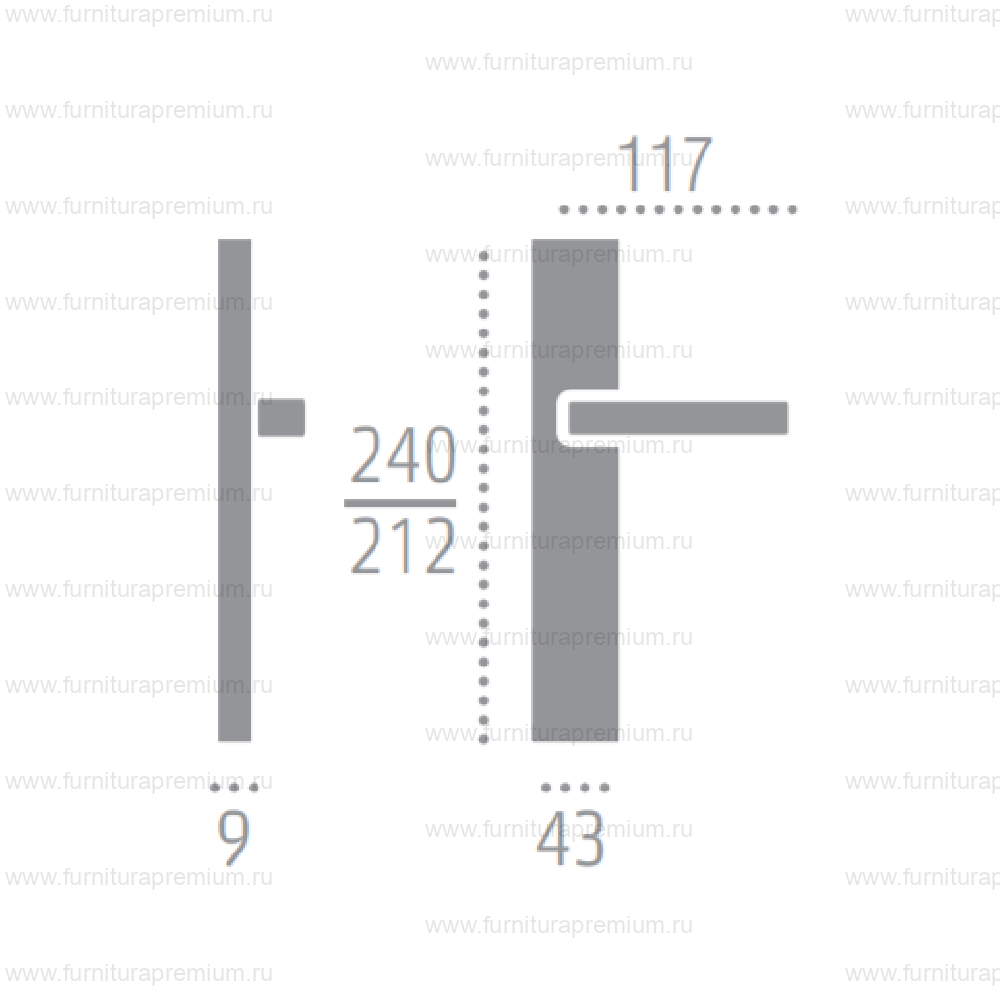 Ручка на планке Extreza Hi-Tech Adona 122 PASS PL13
