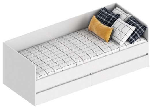 Кровать с 2 ящиками "Бьянко" 800х2000 Белый лофт