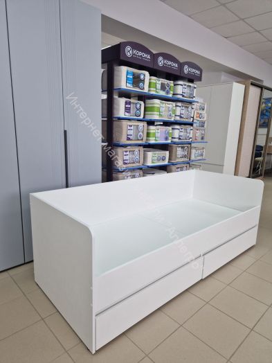 Кровать с 2 ящиками "Бьянко" 800х2000 Белый лофт