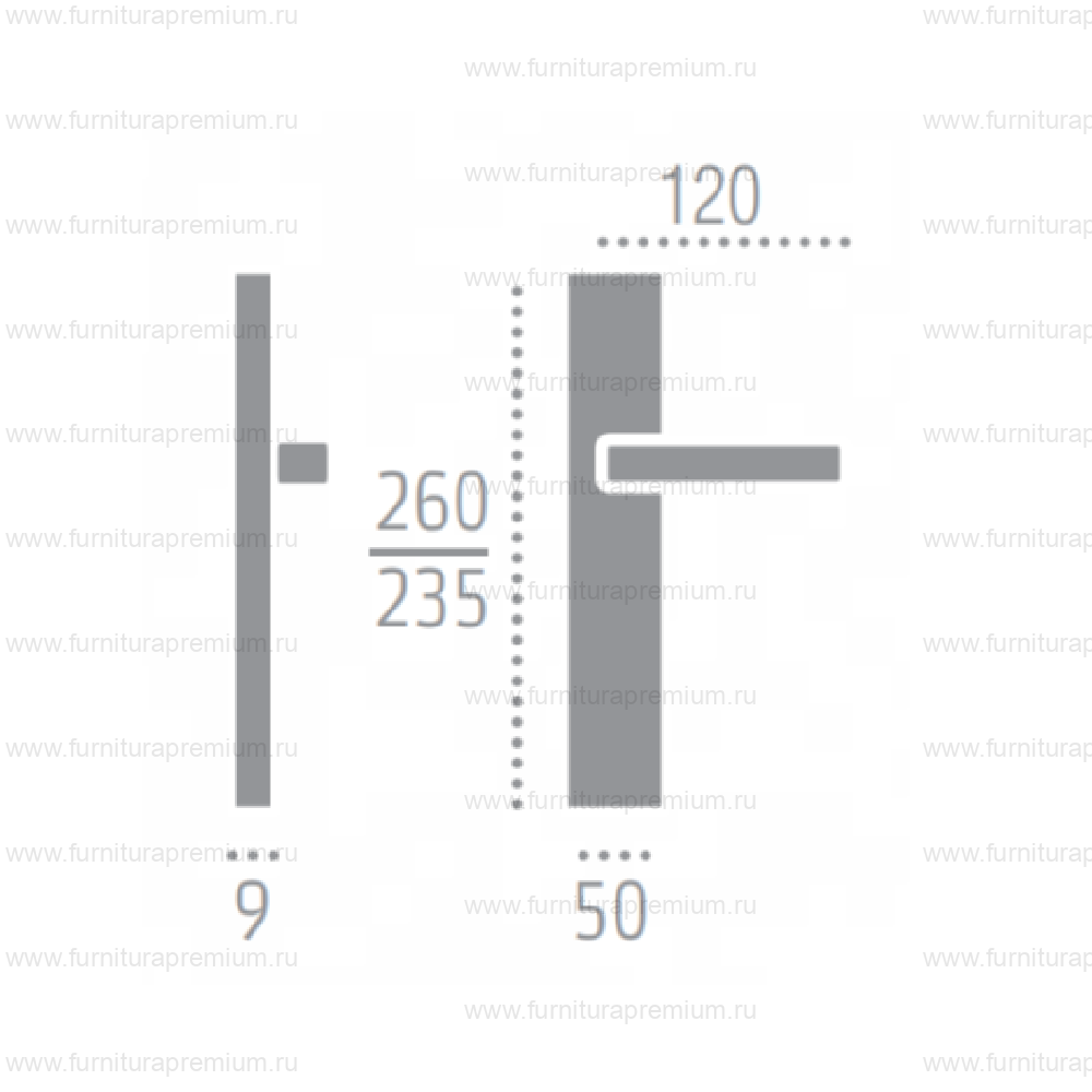 Ручка на планке Extreza Terni 320 PASS PL11