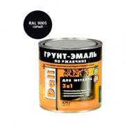 Грунт-эмаль по ржавчине 3в1 Dali гладкая черная RAL 9005 глянцевая 0,75 л