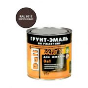 Грунт-эмаль по ржавчине 3в1 Dali гладкая коричневая RAL 8017 глянцевая 0,75 л