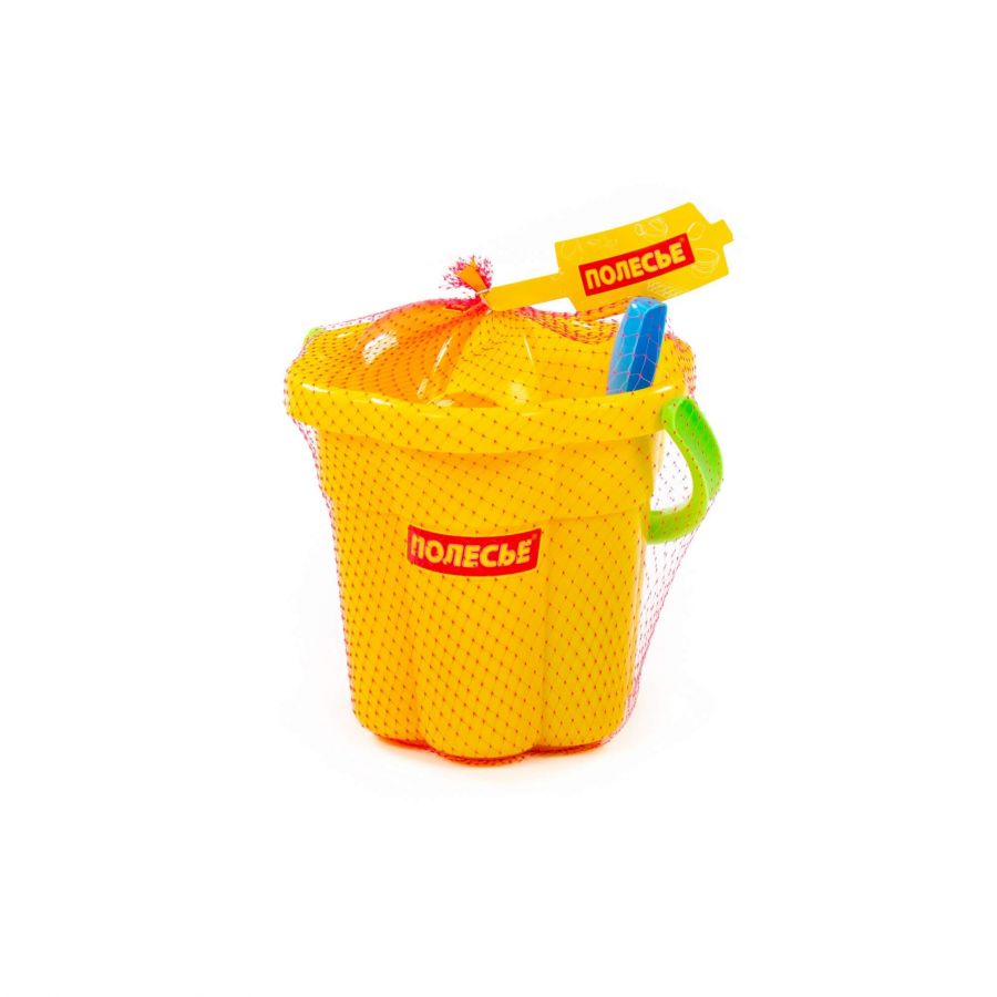 Набор №364: ведро-цветок большое, лопатка №5, формочки (тигр + мамонт), лейка малая №4