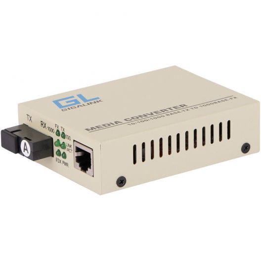 Медиаконвертер GIGALINK GL-MC-UTPF-SC1G-18SM-1310-N