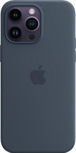 Силиконовый чехол для iPhone 14 Pro Max (Темно-синий)