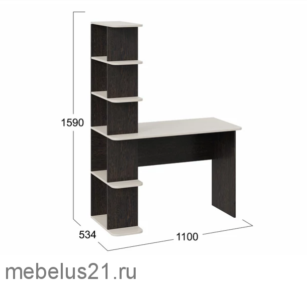 Стол письменный тип 4 Венге/дуб молочный