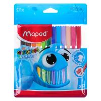 Фломастеры 12 цветов, Maped Color Peps Ocean, суперсмываемые, с заблокированным пишущим узлом