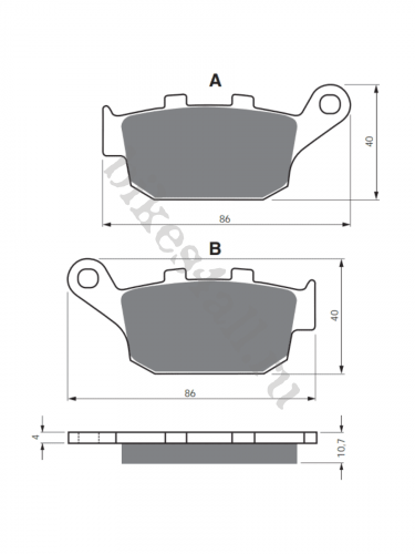 Колодки тормозные задние для мотоциклов Honda CB 400 (92-98)