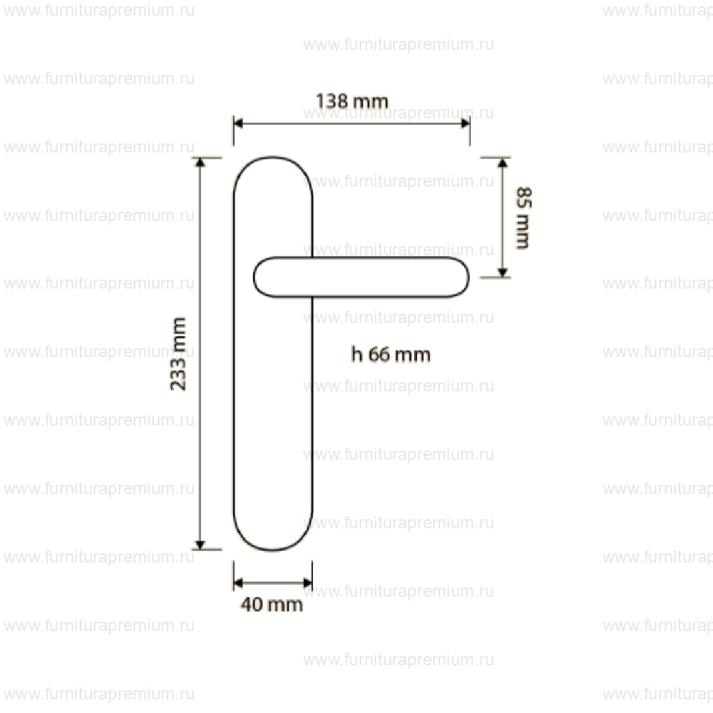 Ручка на планке Linea Cali Brixia Zincral 479 PL