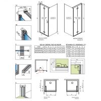 Душевой уголок Radaway Nes KDJ B со складной дверью 90х80 см схема 2