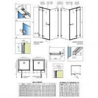 Хромированный душевой уголок Radaway Arta KDJ II 90х120 см схема 2