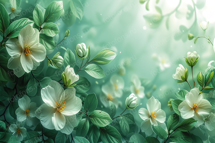 Фон стена "Flowers №35"
