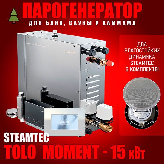 Парогенератор для хамама Steamtec Platinum TOLO MOMENT 150 - 15 кВт