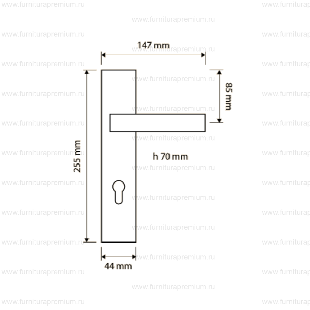 Ручка на планке Linea Cali Elle Pelle 1052 PL